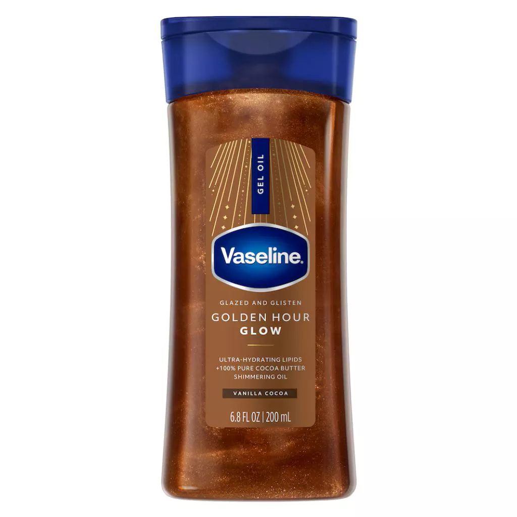 روغن بدن شاین دار golden hour glow وازلین Vaseline