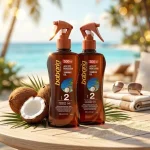 روغن برنزه کننده باباریا با عصاره نارگیل SPF2 حجم 300 میل