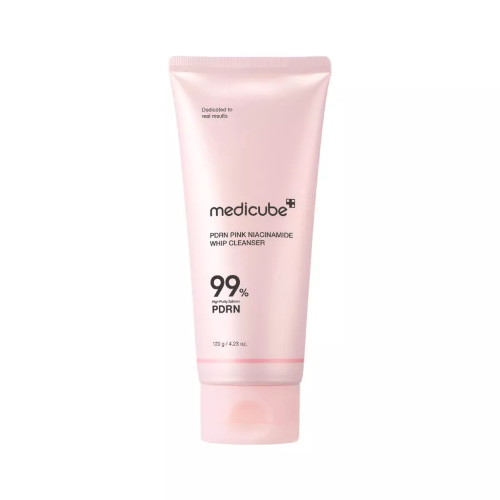 شوینده خامه‌ای PDRN و نیاسینامید مدی‌کیوب مدل PDRN Pink Niacinamide Whip Cleanser
