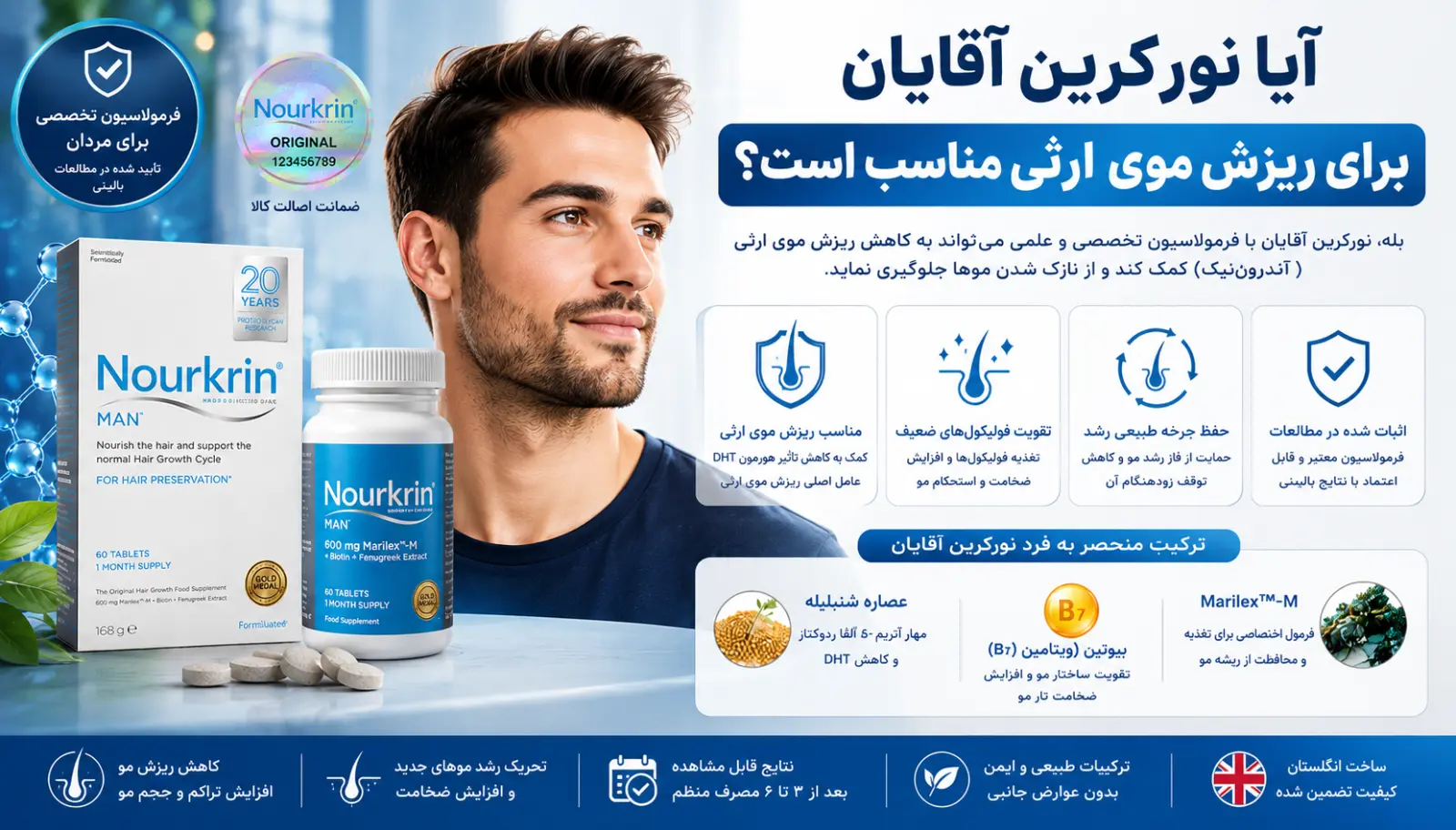 آیا نورکرین آقایان برای ریزش موی ارثی مناسب است؟