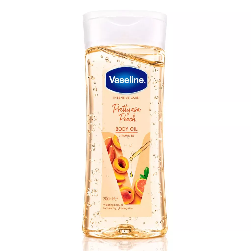 روغن بدن وازلین رایحه هلو مدل Pretty as a Peach