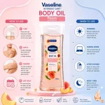 روغن بدن وازلین مدل Peach Vitamin B3 Healthy Even Tone حجم 200 میلی‌ لیتر