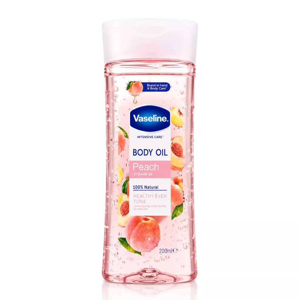 روغن بدن وازلین مدل Peach Vitamin B3 Healthy Even Tone حجم 200 میلی‌ لیتر
